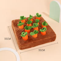 Juguete Interactivo Para Perros Y Gatos Mat De Zanahoria Snuffle Con 12 Zanahorias Alivio De Estrés Juguete Masticable Para Mascotas - details 5