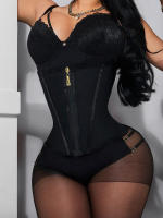 Faja Colomniana De Compresión Doble Para Mujer Control De Abdomen Postparto Modeladora Y Adelgazante Talla XS-3XL Color Negro - details 8