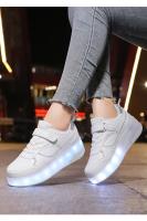 Zapatillas De Rodilleras Para Niños Y Niñas Con Luces LED Rosa Moda Zapatos Rollers Para Niños Y Niñas Transpirables De Cuero Con Almohadilla De Algodón Para Todas Las Estaciones - details 17