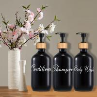 Juego De 3 Dispensadores De Jabón De Plástico Para Baño Botellas De Refacción Para Champú Y Condicionador De Cabello Tamaño 500ml - details 8