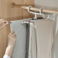 1PC Roerje Percha Para Pantalones Plegable Y Telescópica Multi-capas Organizador De Ropa Para Armario Clip Mágico Para Pantalones - details 1