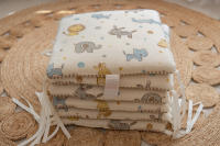 LALA - Ropa de Cama para Cuna de Bebe, ropa de Cama para recien nacidos, Valla anticolisión para Bebe, Algodón, color caquí, León, 30x30x6, Pieza Entra Lavada. - details 5