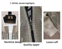 Chaqueta De Cashmere Para Hombre 2024 Suéter Tejido Caliente Y Casual De Otoño E Invierno Estilo Zipper Trenzado - details 1