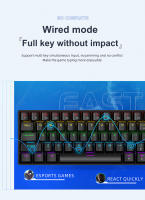Teclado Mecánico Portátil De 60% APAYADO K61 Con Cable 61 Teclas RGB Phantom Negro Blanco Rojo Switch Rojo/Ácido Para Escritorio Portátil Tablet - details 9