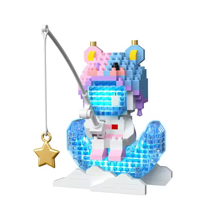 Micro Diamond Particle Building Blocks Twelve Constellations Astronauts Fishing for Stars Creative Building Block Assembly Gift - 1