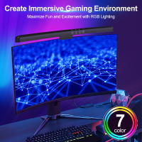Lámpara De Escritorio LED RGB Para Monitor De Computadora Barra De Iluminación Colgante Para Juegos Y Lectura Decoración De Habitación Curva Dimmable USB Incluye Bombillas - details 9