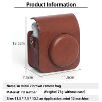 Funda De Cuero PU Y Silicona Suave Para Polaroid Instax Mini12 Cámara Portátil Bolsa Protectora Para Fujifilm Estilo Bolso - details 0