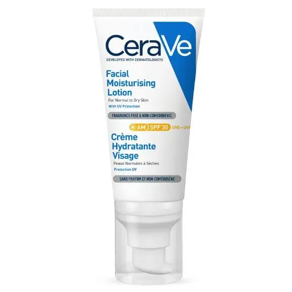 CERAVE LOCION HIDRATANTE DE ROSTRO  PIEL NORMAL A SECA AM SPF30 - 1