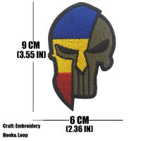 Parche De Bandera De Romania Reflectante IR Bordado En Tela Para Ropa Y Mochilas Tamaño 8cm*5cm Hecho a Mano Y Ecológico - details 0