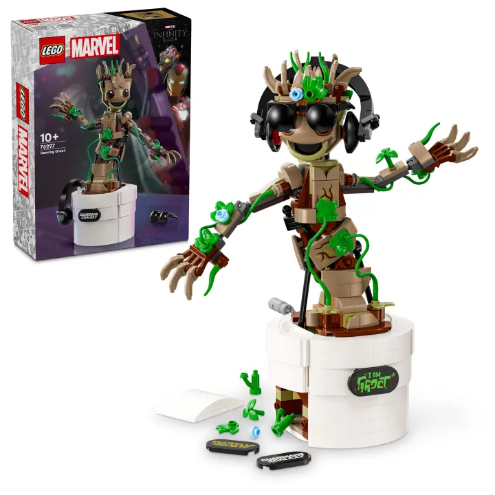 LEGO 76297 Marvel Groot Bailarín Juguete animado construible basado en Guardianes de la galaxia - 1
