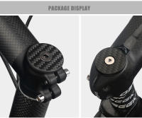 TOSEEK Juego De Cabezal De Bicicleta MTB Y Carretera Cubierta De Tapa De Carbono Y Acero Inoxidable Tornillos De Titanio 28.6mm 1 1/8" Para Rueda Delantera - details 5