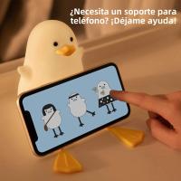 Lámpara Nocturna LED De Silicona/Madera Para Niños Con Sensor Táctil Y Cargador USB Animal Cartoon (Pájaro/Pato/Conejo) Luz De Dormir Para Habitación - details 9