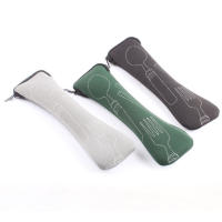 Bolsa De Almacenamiento De Juego De Cubiertos Portátil Para Viaje Y Camping Bolsa Para Cuchillos Cucharas Y Tenedores - details 3