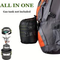 BOPORO Kit de Cocina para Acampar de Acero Inoxidable con Mini Estufa - Ideal para Senderismo y Camping - details 6