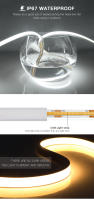 Tira De LED COB Neón USB 5V Con Interruptor De Toque Penetrable Para Iluminación De Armarios De Cocina Luz De Tapa Dimmable Resistente Al Agua 320 LEDs/m 3000K-6500K - details 4