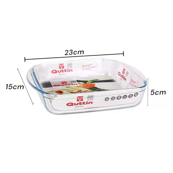 STARTELECTRIC FUENTE PARA HORNO TRANSPARENTE VIDRIO RECTANGULAR MARCA QUTTIN - 1