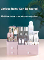 Caja De Guardado Para Maquillaje Y Cuidado De La Piel Organizador De Mesada Para Estudiantes Y Hogar Tamaño 34.8x22.5x15.2cm Plástico Moderno Y Sencillo - details 0