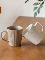 Taza De Cerámica Nórdica De 500ml Con Asa Para Café Leche Y Agua Color Sólido Y Rayado Uso Doméstico Y Oficina - details 3