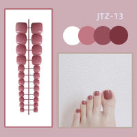 24 Pcs Uñas Postizas Removibles Para Dedos Del Pie En Color Sólido Gloss Fácil De Usar Sin Pegamento Uñas Falsas De Acrílico Para Arte De Uñas - details 4
