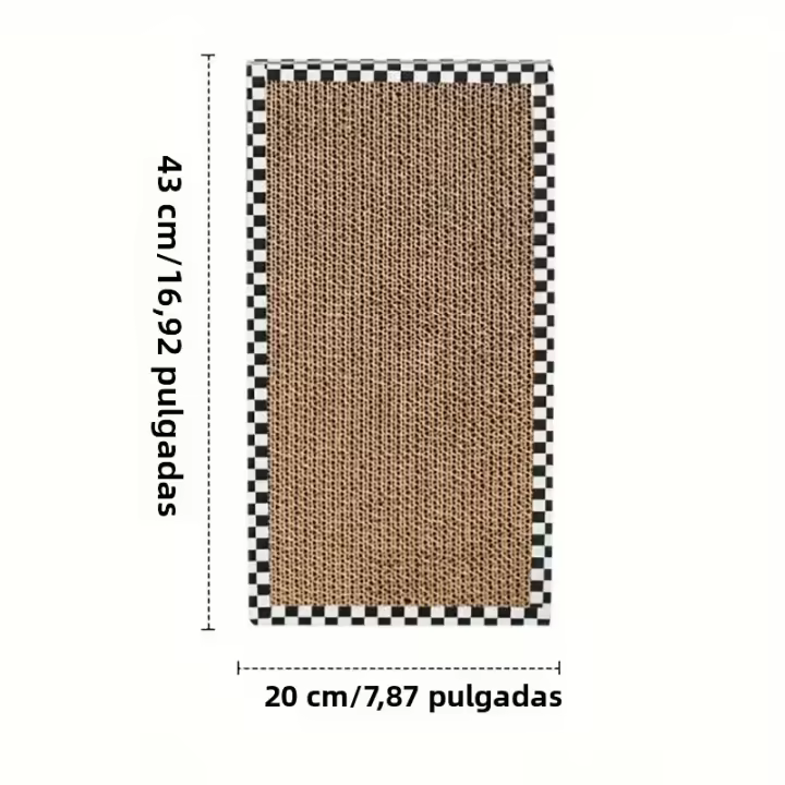 Tablero De Afilado Para Gatos a Cuadros Negro Y Blanco Juguete Resistente Al Desgaste Para Masticar Uñas Cama Para Gatos - 1
