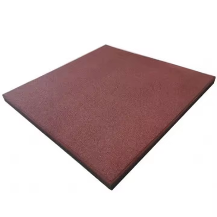 Loseta de Caucho SBR 1x1x40mm Negro/Rojo - Protección Total - Alta Densidad - 1