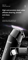 Kit De Pelacabelos Eléctrico Profesional Kemei KM-2290 KM-1113 KM-2026 Para Hombres Corte De Pelo Y Barba Recargable USB Con Cuchilla De Acero Inoxidable - details 14