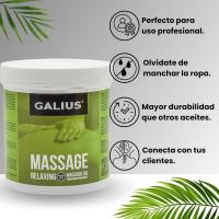 Aceite solido de masaje GALIUS PRO RELAXING tarro 500ml - details 1