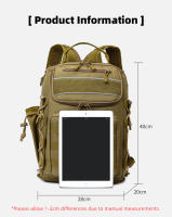 Mochila De Camping Y Pesca Para Hombres Mochila De Deportes Al Aire Libre Mochila De Trekk Ing Y Senderismo Bolsa De Mano Para Viajes Con Diseño Multibolsillo Y Correa De Hombro - details 1