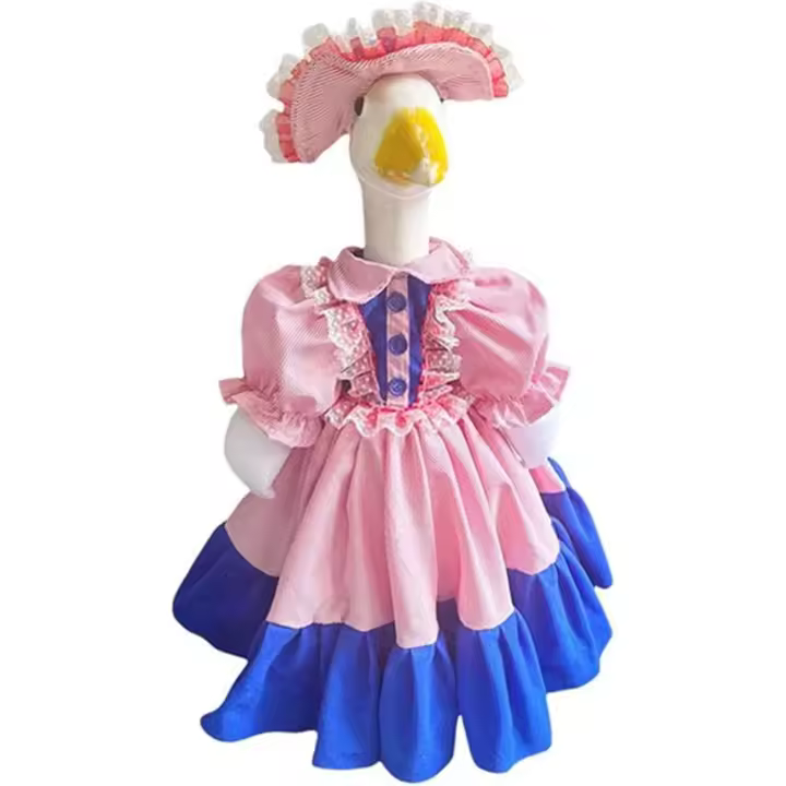 Traje de princesa de ganso, traje de ganso de primavera, ropa de ganso para porche de 43 cm, ganso grande para patio, decoración artística de césped. - 1