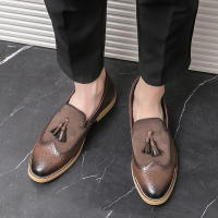 Zapatos De Liderazgo Elegante Para Hombre Casual Formal Slip-on Loafers De Cuero Tassel Para Noche Fiesta Boda Zapatos De Velada - details 23