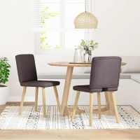 vidaXL Sillas de comedor 2 uds tela en color Gris nube/Crema/Lino y más | cómodas modernas ergonómicas para comedor cocina salón hogar - details 3