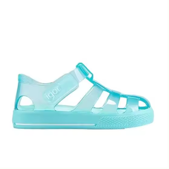 Sandalias Igor Star brillo cangrejeras Igor aguamarina velcro fabricadas en España - 1