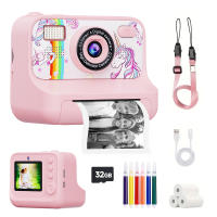 Cámara Digital Para Niños Con Impresora Térmica Regalo Para Niñas Y Niños Con 32G Y 3 Rolls De Papel De Impresora Material ABS Energía Eléctrica Batería De Litio - details 0