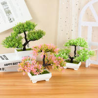 Pequeño Árbol Bonsái Artificial Verde En Maceta Flor Falsa Para Decoración De Habitaciones Casas Bodas Jardines Arreglo Ornamental - details 2
