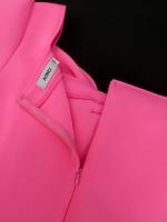 Vestido A-Line Elegante Para Mujer En Fuchsia Con Cuello Cuadrado Y Largas Mangas Con Lazo Vestido De Fiesta Para Invitadas De Boda Y Eventos Formales - details 7