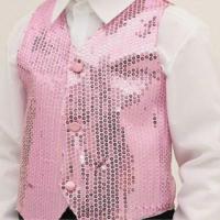 Chaleco de lentejuelas sin mangas para fiesta Chaleco de traje Glitter Unisex Niños coloridos - details 1