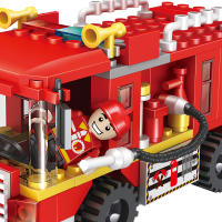 COGO Camión De Bomberos De Ciudad Y Estación De Bomberos En Bloques Constructivos 2 En 1 Juguetes De Rescate Para Niños Aged 6+ (184 Piezas) - details 4