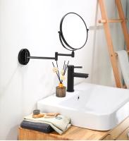 Espejo De Maquillaje De Aluminio Negro Montado En La Pared Con Ampliación De 8 Pulgadas Doble Cara Espejo De Cosméticos Para Dama Regalo Moderno - details 9
