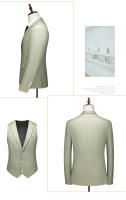 Traje De Boda Para Hombre De Alta Gama Tres Piezas Con Chaleco Y Pantalones Traje De Novio Casual Elegante Para Todas Las Estaciones - details 10
