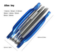 Juego De Llaves Hexagonales Plegables 8-1 Tamaños Métricos 1.5Mm-8Mm Acero Duradero Azul Y Plateado Para Herramientas De Reparación - details 2