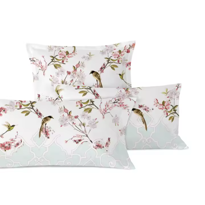 Happyfriday- Sakura Funda almohada, Fundas de almohada 100% Algodón, calidad de 200 TC, Fabricado en España - 1