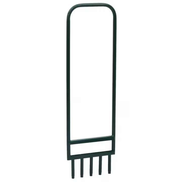 vidaXL Aireador césped 5 púas huecas acero recubrimiento polvo verde - 1