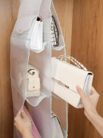 Bolsa De Almacenamiento Para Bolso Cubierta Antipolvo Transparente Organizador Colgante Para Armario Habitación Dormitorio - details 5