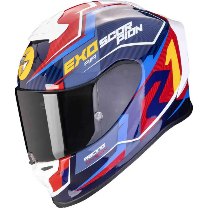 Casco Scorpion EXO-R1 Evo Air coup  azul-rojo-amarillo 22.06 - 1