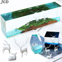 Modelo De Resina Pequeño Ciervo JCD Miniatura Escena Lámpara De Mesa Para Manualidades Joyería Hecho De Resina Animal - details 1