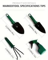 Juego De Herramientas De Jardín Con Estuche Portátil Incluye Shovel Rake Fork Weeder Trimmer Regalo Para Jardinería 5/10 PCS - details 2