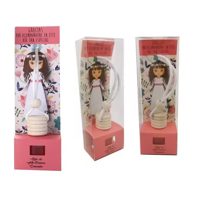 LOTE DE 12 AMBIENTADORES PARA COCHE COMUNIÓN NIÑA - Detalles, recuerdos, regalos de Comuniones para Mujeres - 1