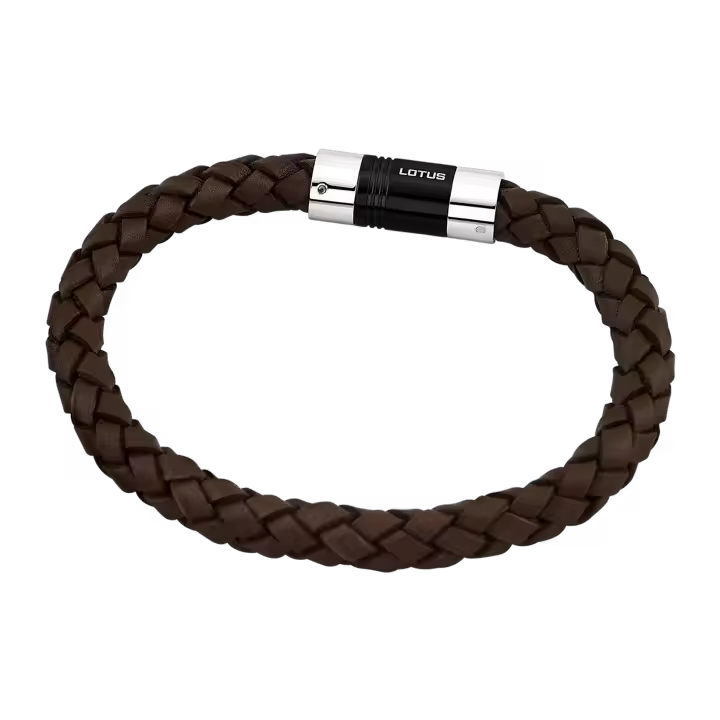 Pulsera Lotus Style Hombre – Piel Marrón con Estilo  | LS1519/2/1 - 1