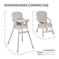 MS - Trona para bebe Belly convertible en alzador y en silla- 3 en 1- Trona plegable MS con asiento acolchado - details 4