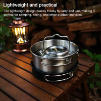 Juego De Cocina Para Camping Y Senderismo Con Olla Sartén Y Kettle Portátil De Acero Inoxidable Para Picnics Al Aire Libre - details 5